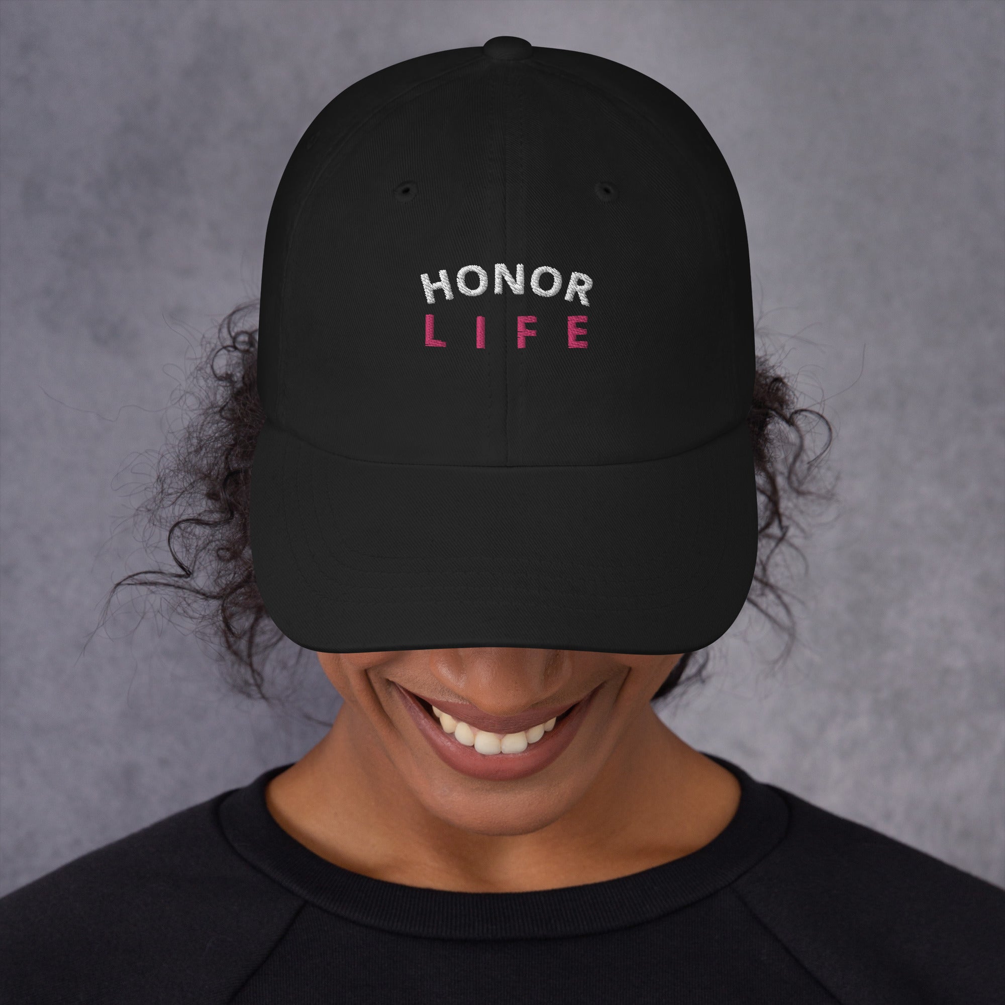 "Honor Life" Adjustable Cotton Twill Dad Hat