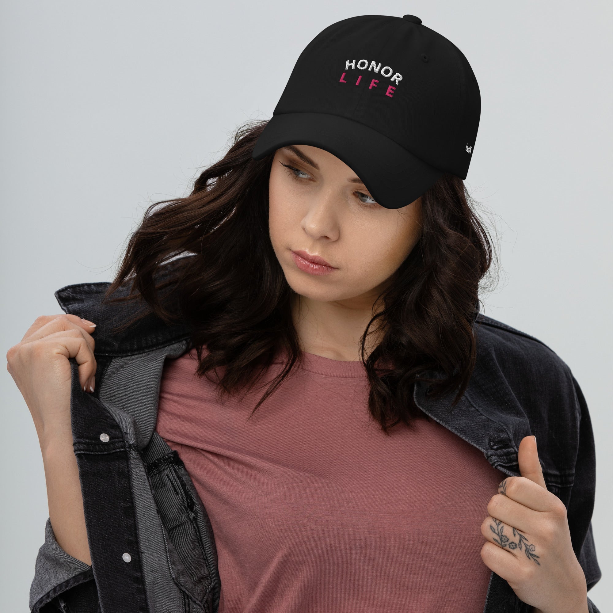"Honor Life" Adjustable Cotton Twill Dad Hat