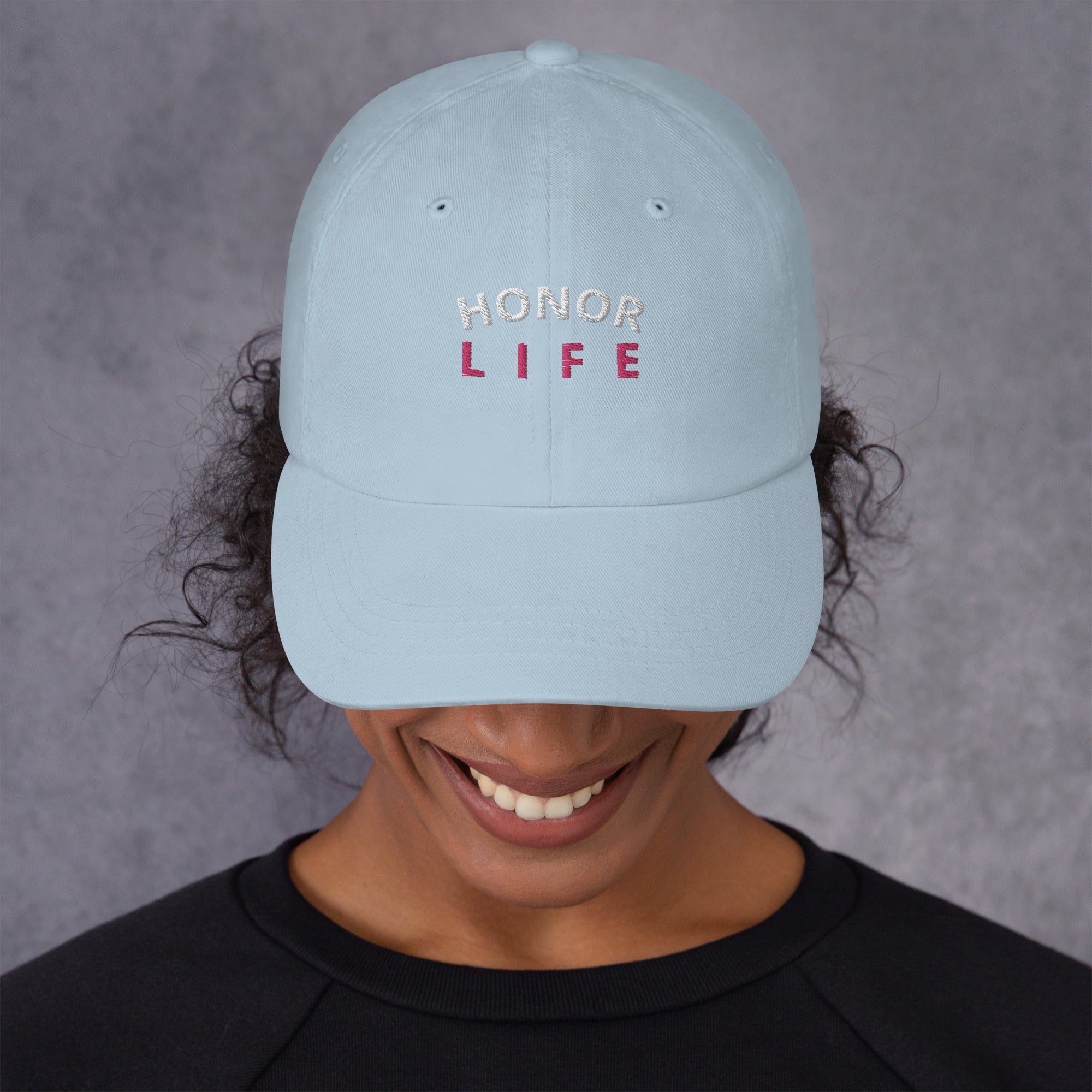 "Honor Life" Adjustable Cotton Twill Dad Hat