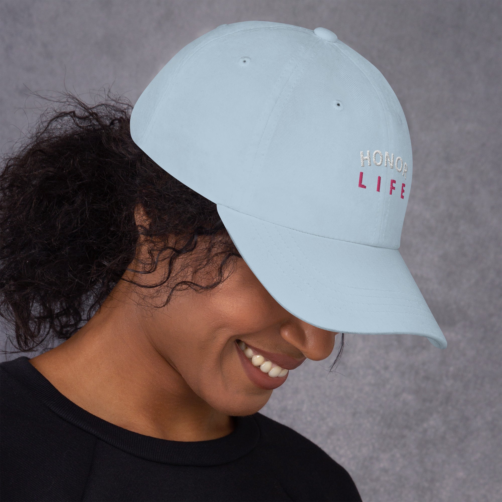 "Honor Life" Adjustable Cotton Twill Dad Hat