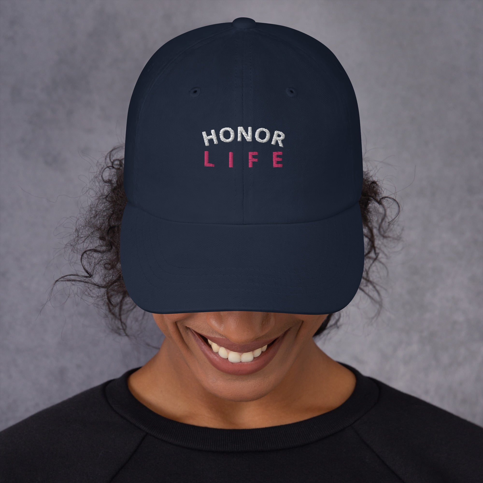 "Honor Life" Adjustable Cotton Twill Dad Hat