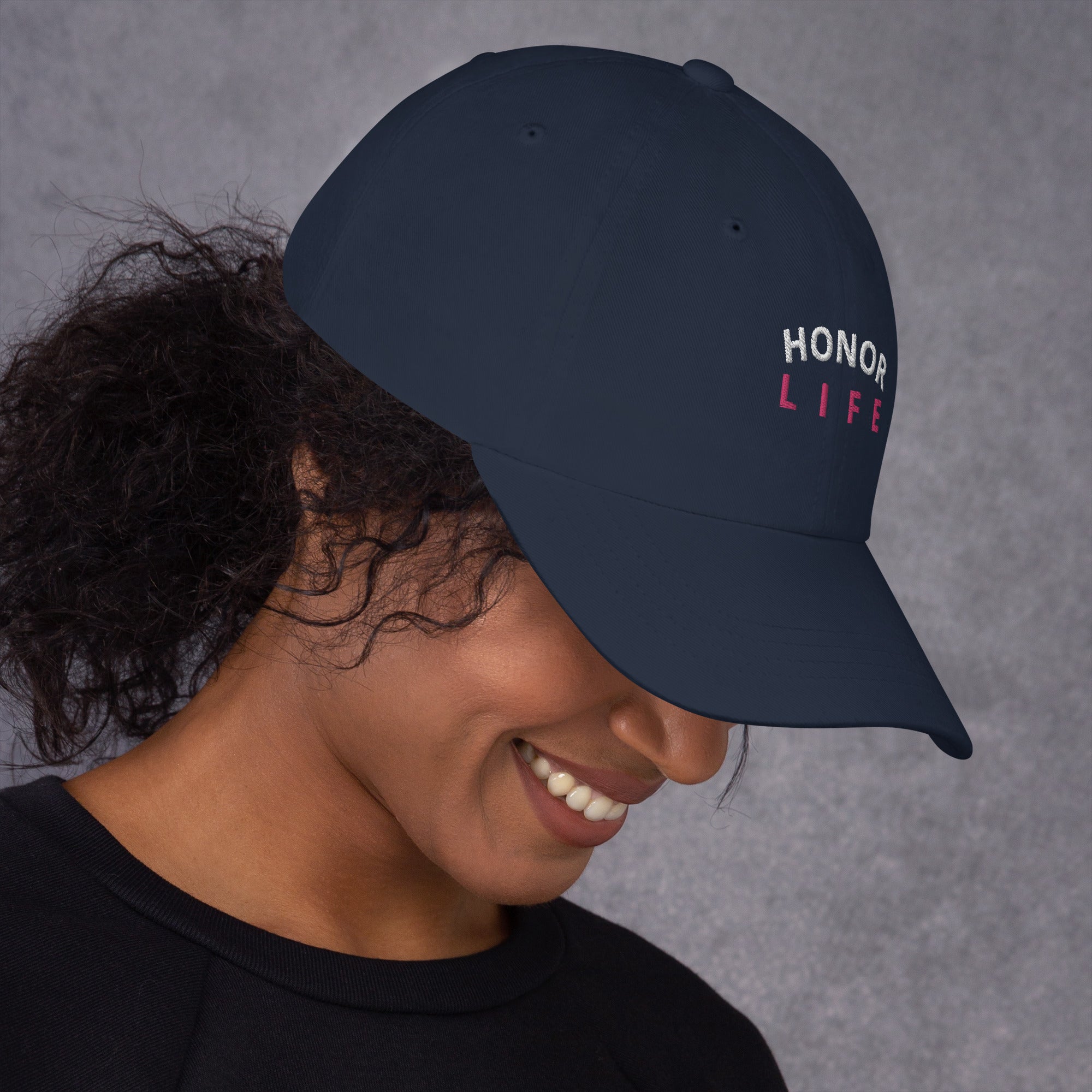"Honor Life" Adjustable Cotton Twill Dad Hat