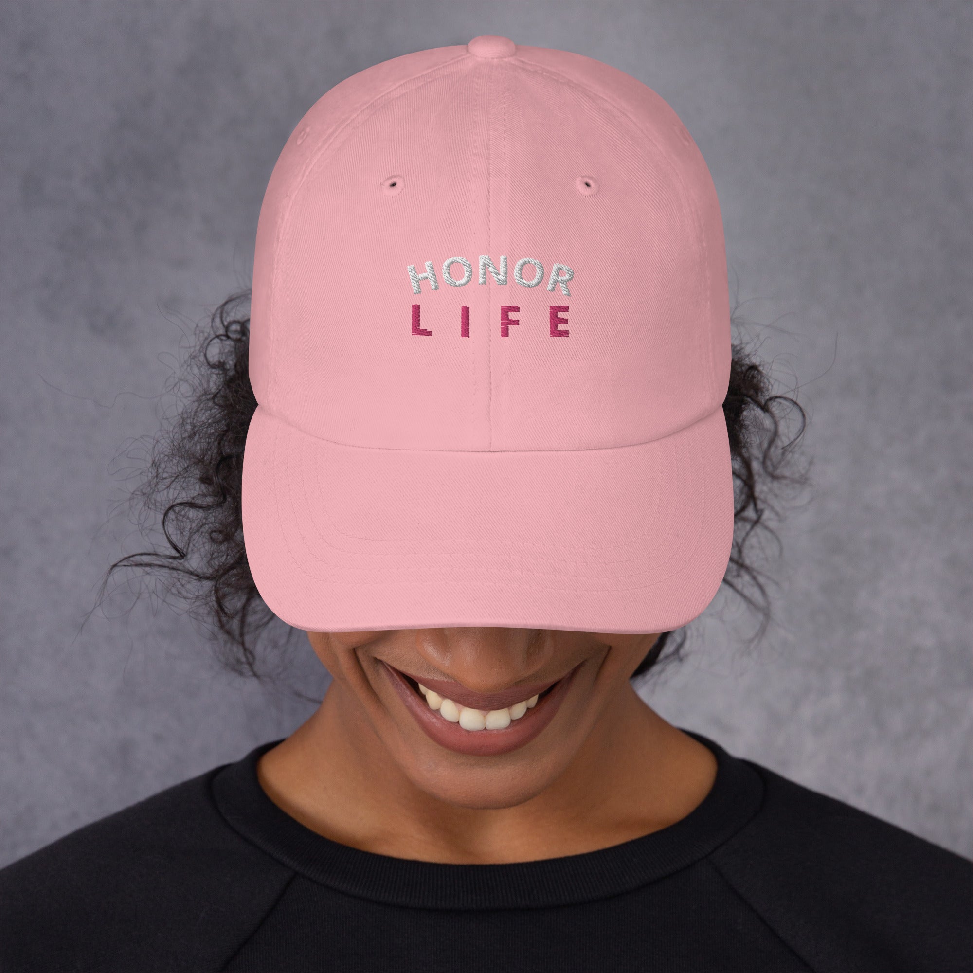 "Honor Life" Adjustable Cotton Twill Dad Hat