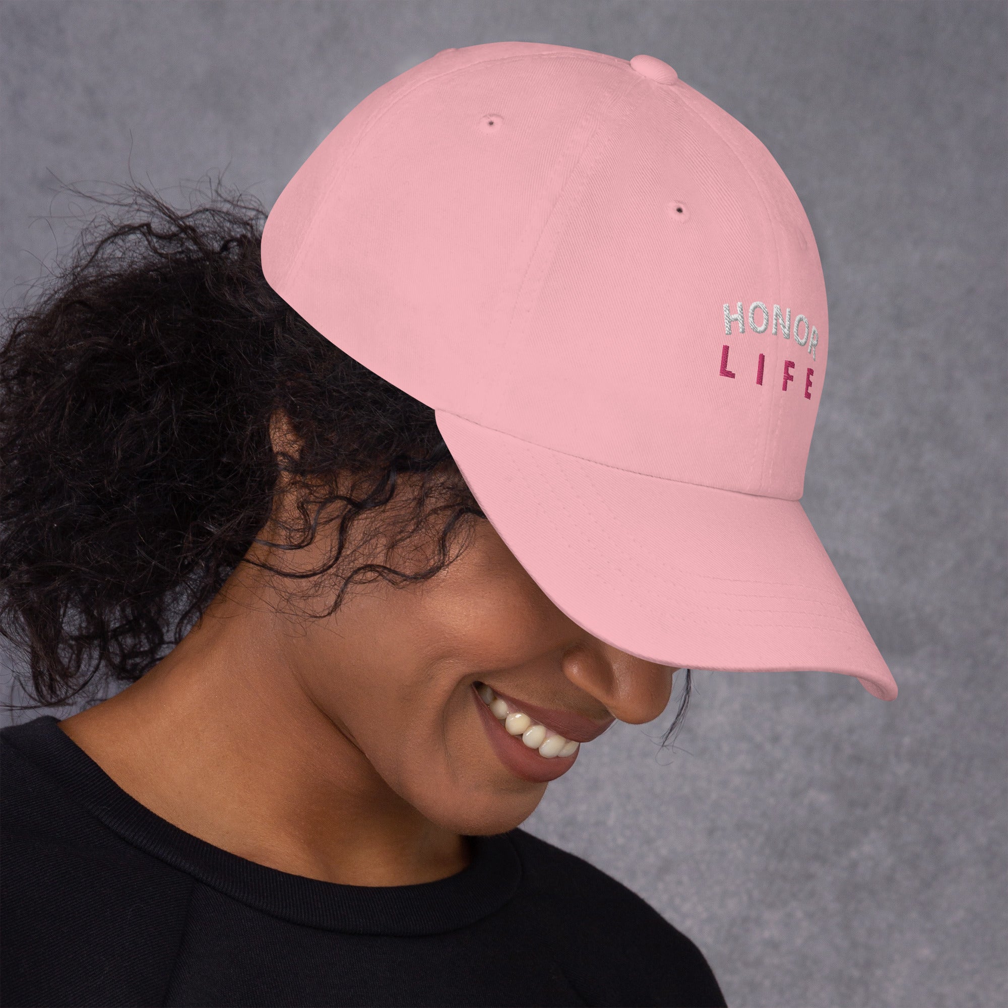 "Honor Life" Adjustable Cotton Twill Dad Hat