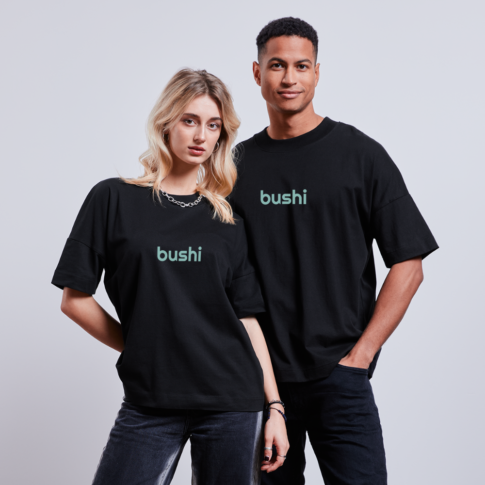 BUSHI BLASTER unisex oversize organic T-shirt - black